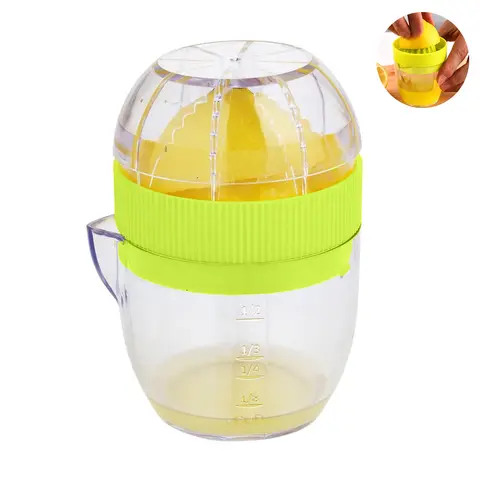 수동 감귤류 Juicer 레몬 자몽 오렌지 식품 안전 주스 용기에 대한 휴대용 핸드 헬드 감귤류 액체