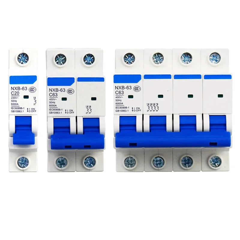 Circuit Breaker NXB-63 1P 2P 3P 4P 1A 2A 3A 6A 10A 16A 20A 25A 32A 40A 63A 230V 220V 50HZ Miniature MCB NEW DZ47