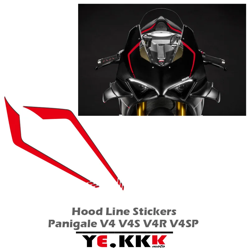 

For Ducati Panigale V4/V4S/V4R/V4S Universal Headshell Hood Sticker Decal Openwork Custom Red White