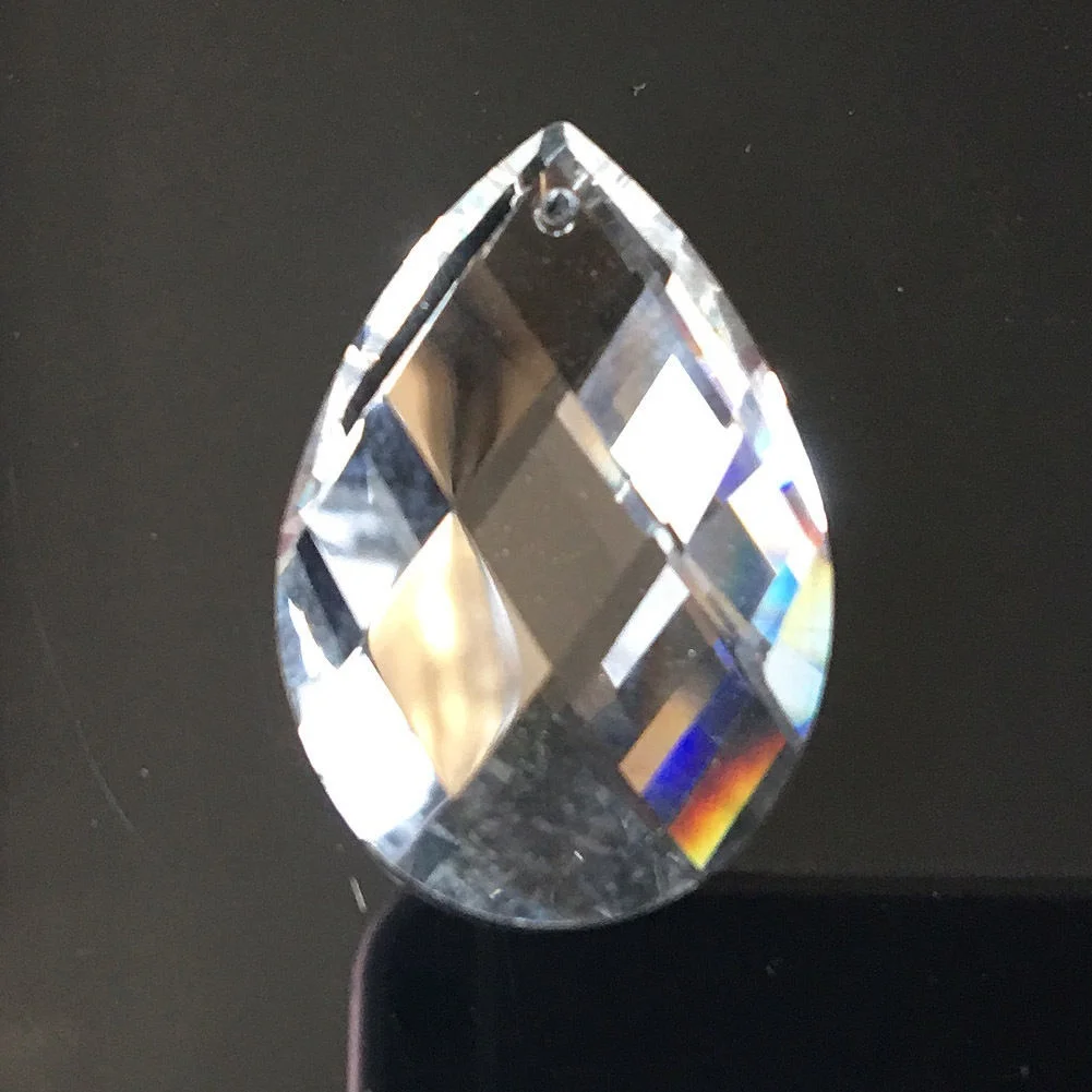 10Pcs K9 Crystal Prism Facet Glas Zon Catcher Opknoping Drop Kroonluchter Lamp Vervanging Deel Diy Sieraden Maken Hanger 38mm
