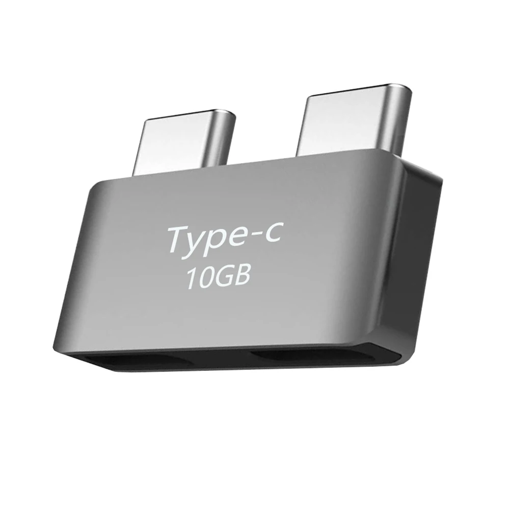 For MacBook Pro/Air Dual Type-C Short Extender USB C Thunderbolt 3 Female to Male Expansion Adapter Connector USB Hubs 5K Video
