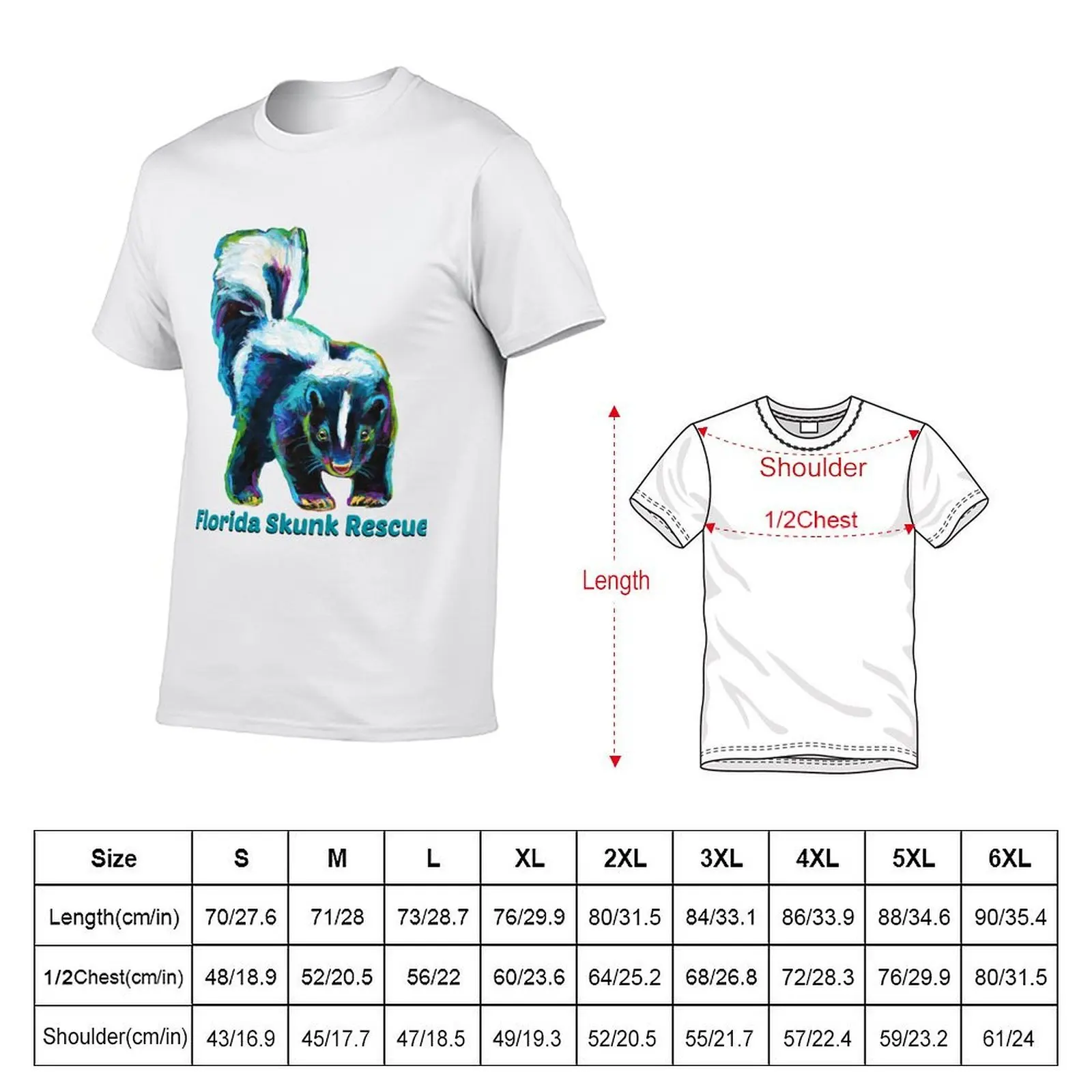 Florida Skunk Rescue Design by Robert Phelps T-Shirt man tshirt cotton tshirt 100% T-Shirt