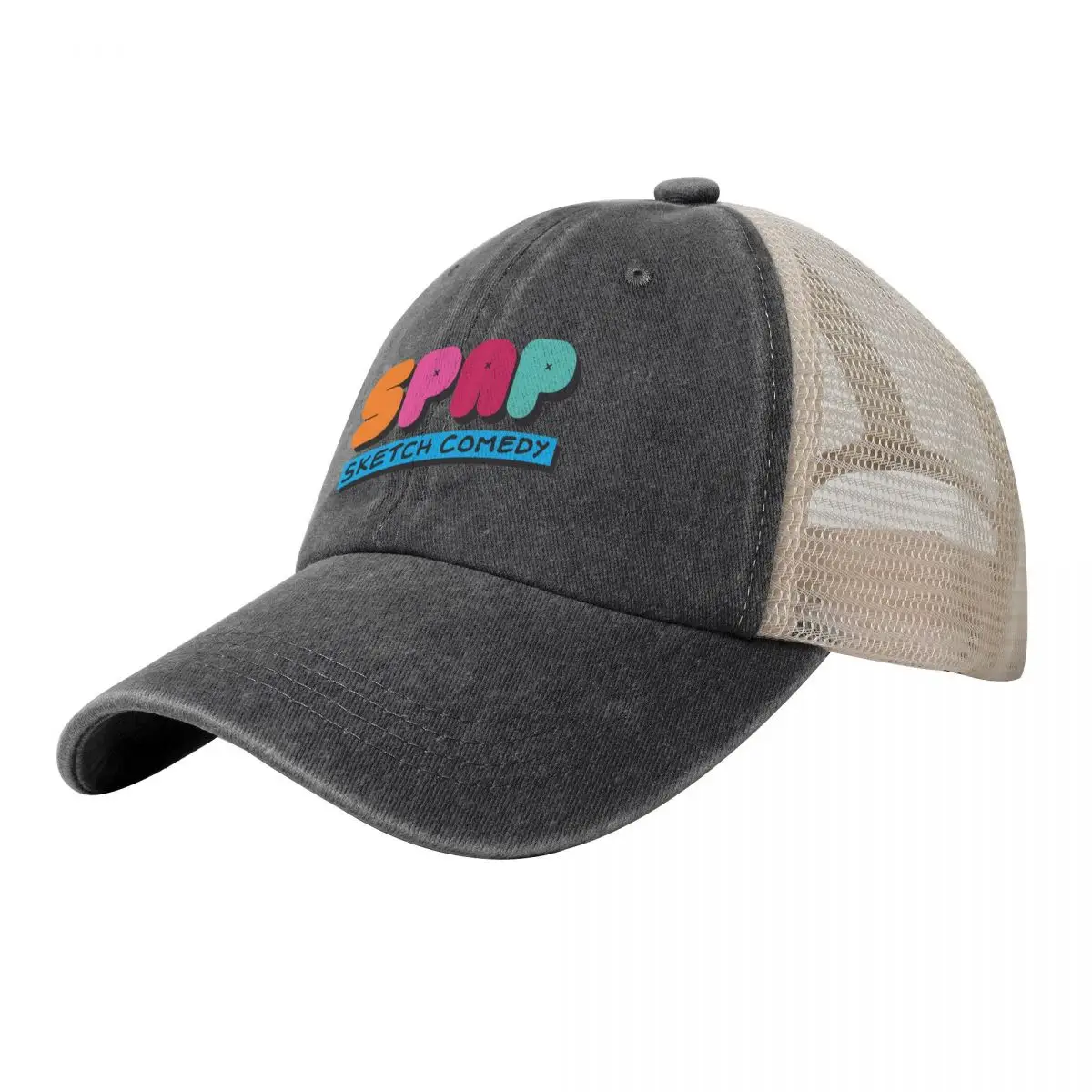 

SPAP Sketch Comedy Logo Cowboy Mesh Baseball Cap Military Tactical Cap Snap Back Hat fishing hat Caps Male Women's