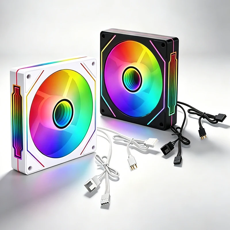 Prism Fan 4Pro ARGB PC Cooling RGB Case Computer Cooler Fan Standard/Reverse Blades Black White Dual Color