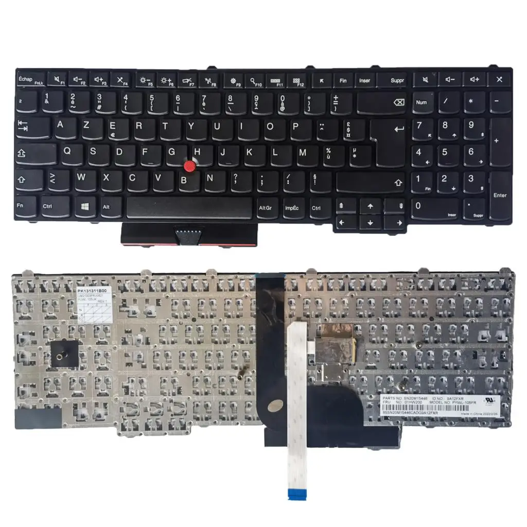 

Laptop Keyboard FR Layout for ThinkPad P50(20EN/20EQ) P70(20ER/20ES) frame black