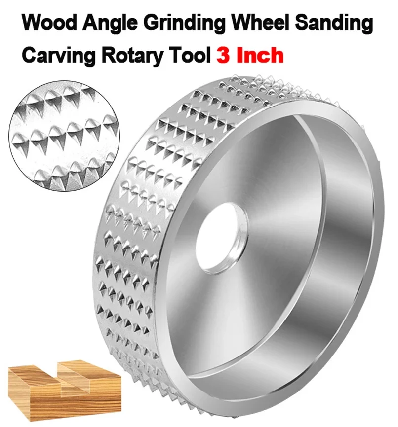 Angle Grinder Tungsten Carbide Wood Shaping Disc, Wood Carving Grinding Disc, Woodworking Grooving & Trimming Tool, Silver