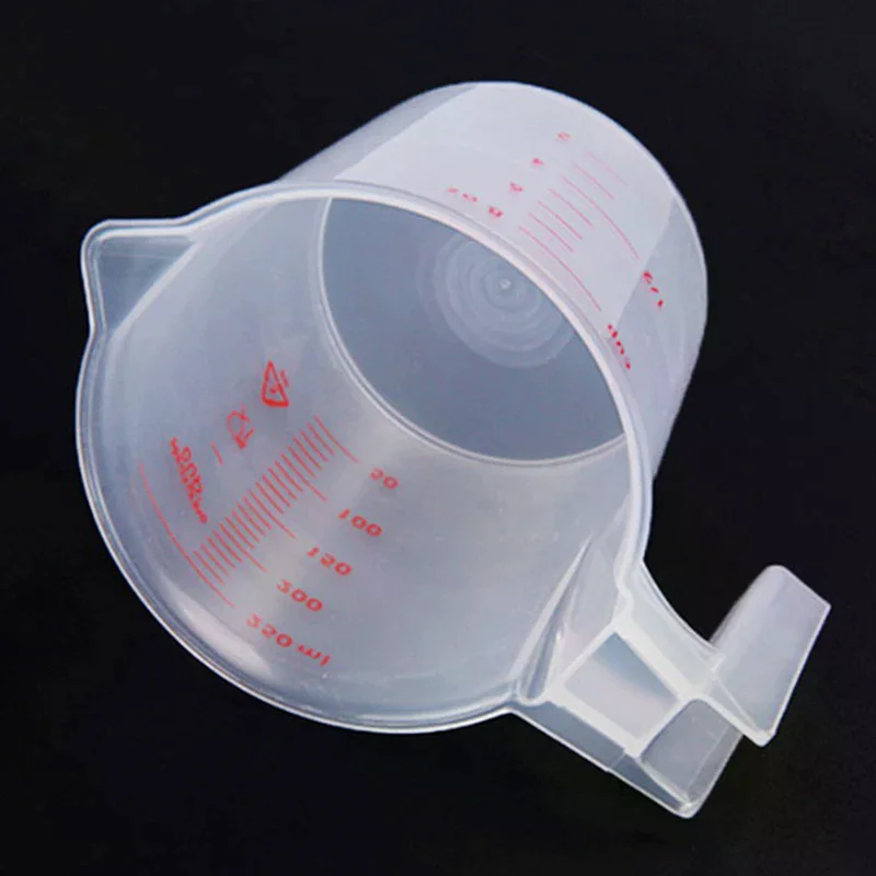 Home kitchen tools 250ml plastic clear measuring cup handle liquid pour spout