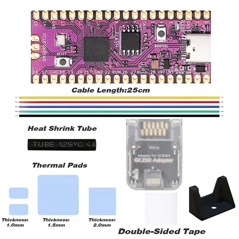 Placa de desarrollo de repuesto Modchip, adaptador Pico boot SD2SP2 para lector NGC, placa madre para Nintendo | GameCube | Raspberry Pi