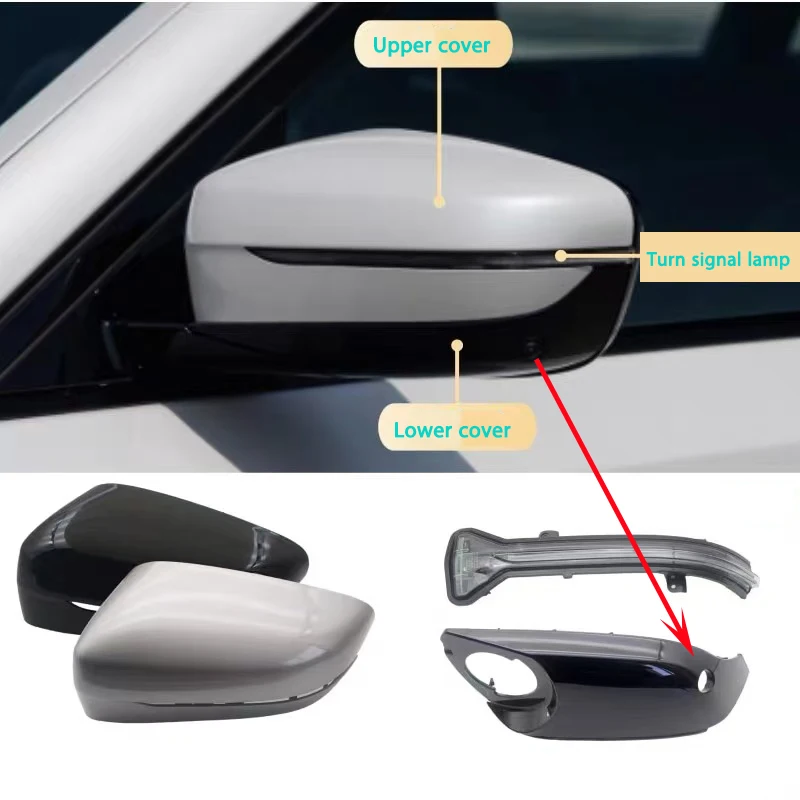 Auto Rear Mirror Glass Cover Frame Turn Signal Light Bottom For BMW 3 Series G20 G21 G28 2019 2020 2021 2022 4 Series 2021-