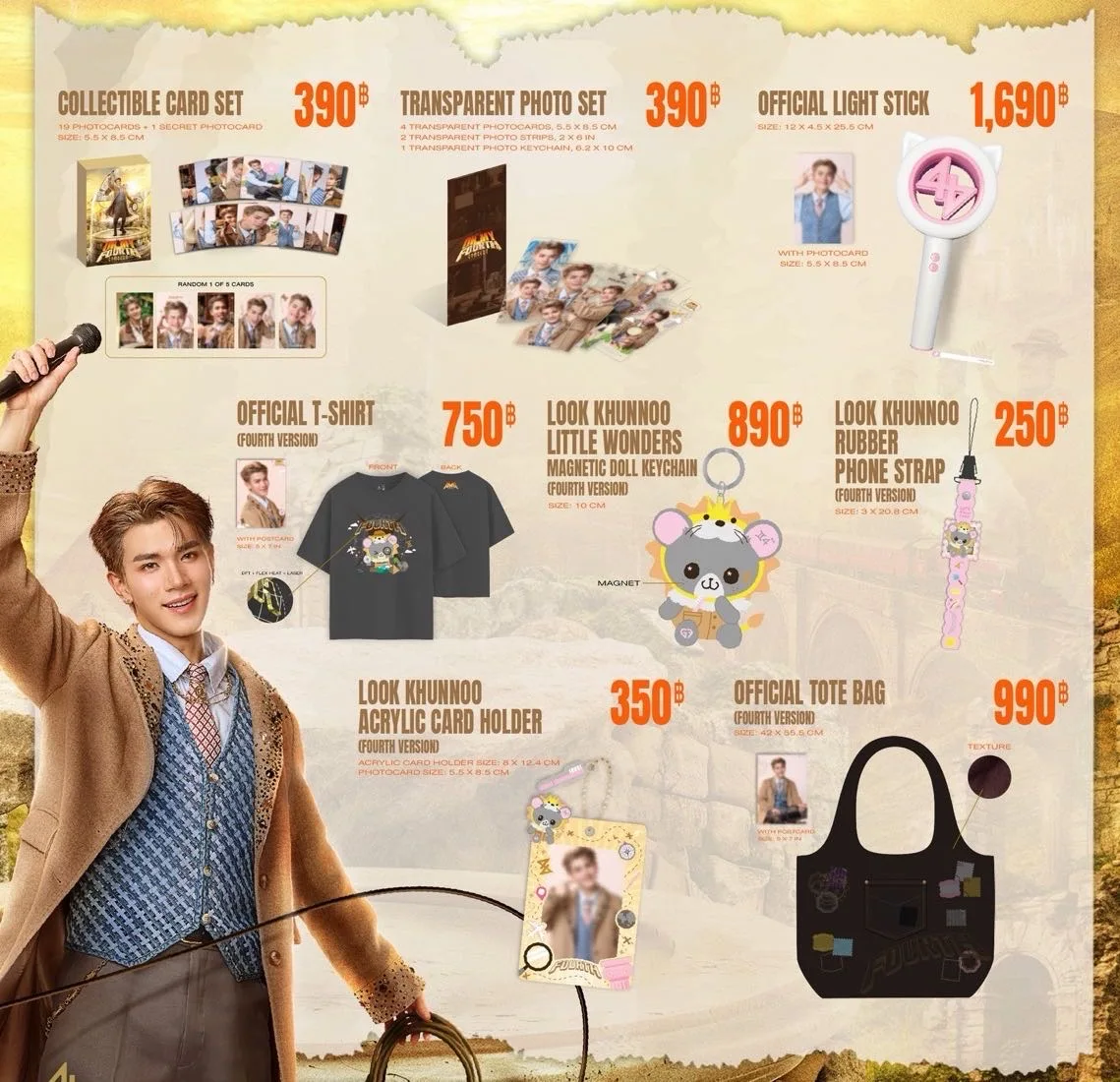ufficiale-gmmtv-tv-thailandese-my-school-president-thai-star-fourth-ticket-to-heaven-look-khun-noo-ciondolo-con-carta-da-collezione