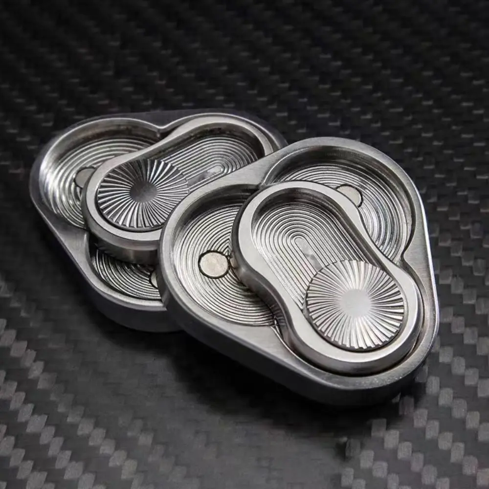 성인을위한 삼각형 자기 Fidget 슬라이더 EDC 금속 손가락 푸시 카드 안티 스트레스 회 전자 장난감 자폐증 불안 릴리프 감각 장난감