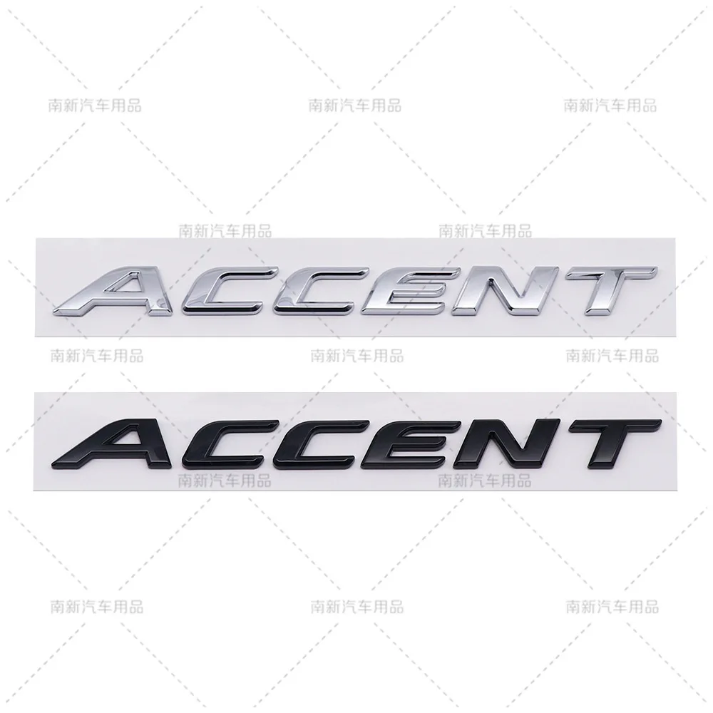 Car Sticker ACCENT Labeling Is Suitable For Hyundai Modern Yashente Tail Label English ABS Labeling Car Emblem