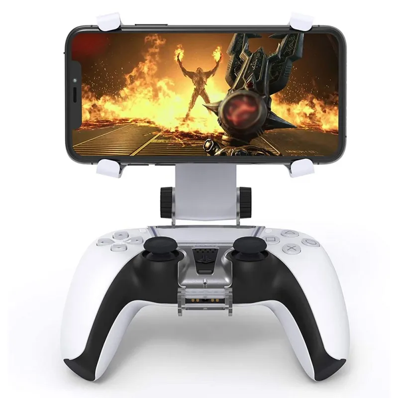 Soporte de Clip de controlador de teléfono para Sony PS5, soporte de Clip de controlador inalámbrico para teléfonos móviles, soporte ajustable para controladores de juego PS5