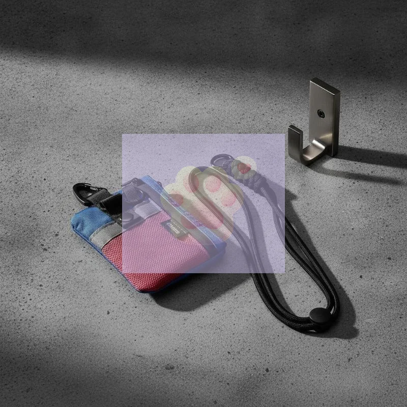 RFID Blocking Minimalist Small Wallet For Men Women Zipper Coin Purse ID Window Keychain Lanyard