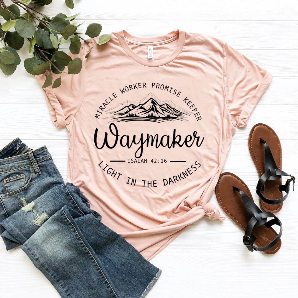 Waymaker T Shirt Christian Tees Religious Faith T-shirt Jesus Clothing Unisex Graphic T Shirts Summer Short Sleeve Tops Tshirt