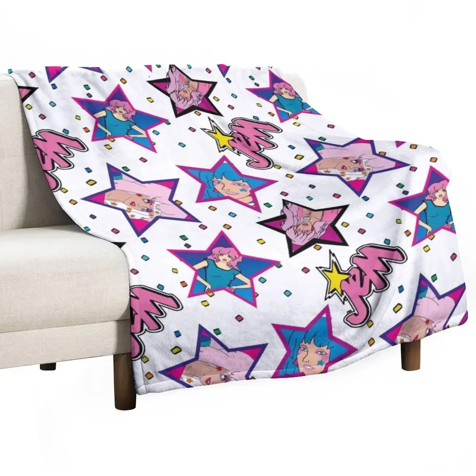 jem and the holograms Throw Blanket Decorative Sofas Comforter Polar Cute Plaid Blankets