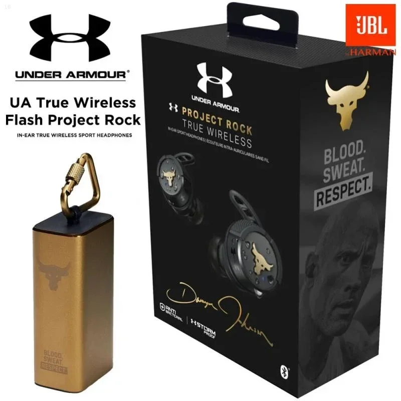 Original JBL Under Armour Project Rock True Wireless Flash Earbuds Headphones Waterproof IPX7 Sport Bluetooth Headset With Mic