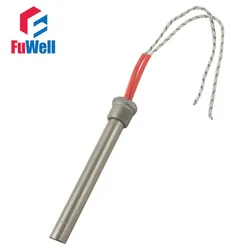 304 Stainless Steel Threaded Single End Heating Tube Cartridge Heater 16x150mm 500W 220V DN20 (25mm)