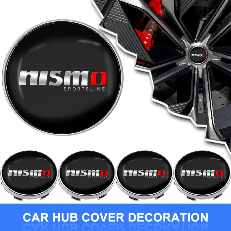 

4pcs 60mm Car Wheel Center Hub Center Cap Rim Hub Dustproof Cover For Nismo Nissans Tiida Teana Skyline Juke X-trail Almera
