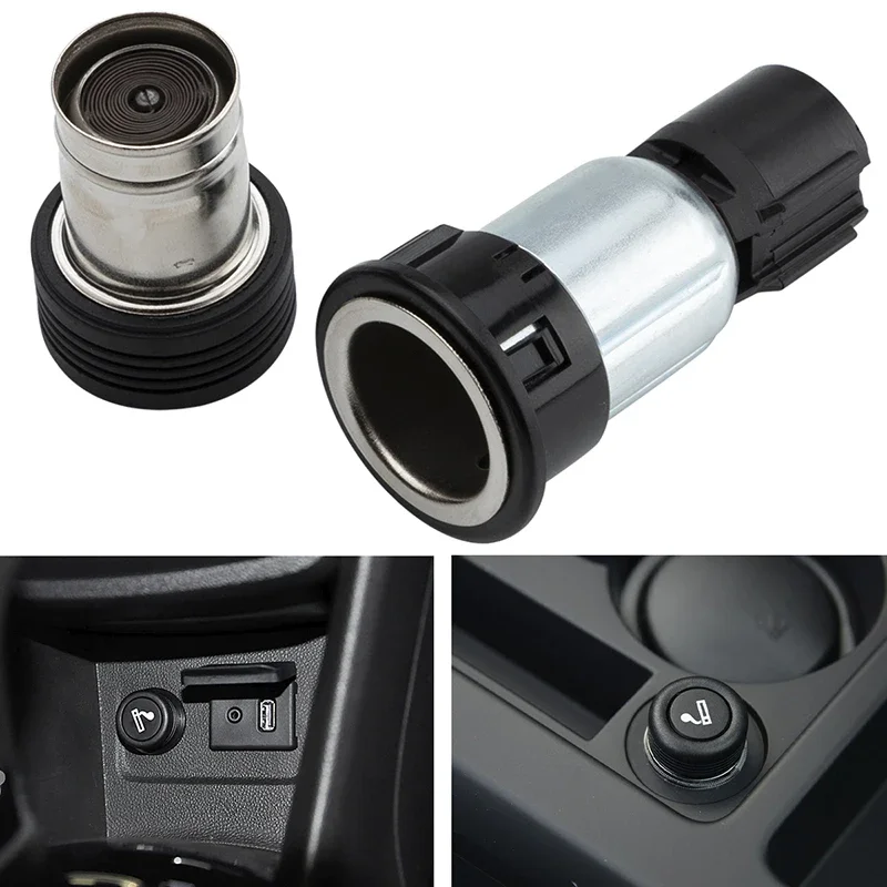 12V Car Cigarette Lighter Assembly Socket with Eject Button Fit for Ford E150 E250 E350 F150 F250 F350 F450 Super Duty Fusion