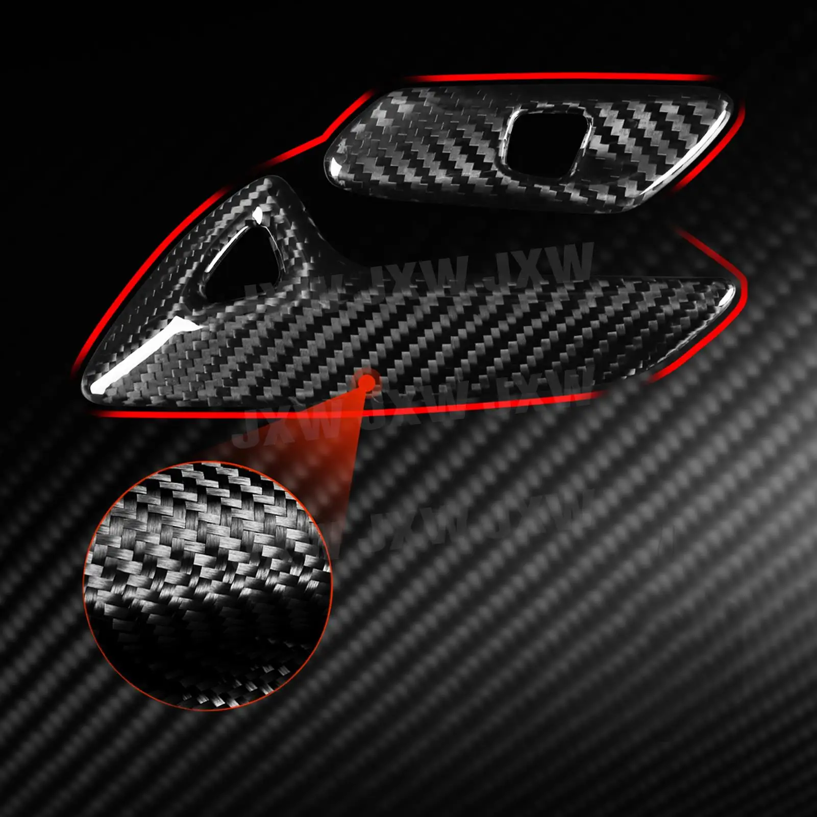 

Накладки на внутренние ручки дверей из настоящего карбона для Chevrolet Corvette 2014-2019: Декоративные элементы и стайлинг для автомобиля