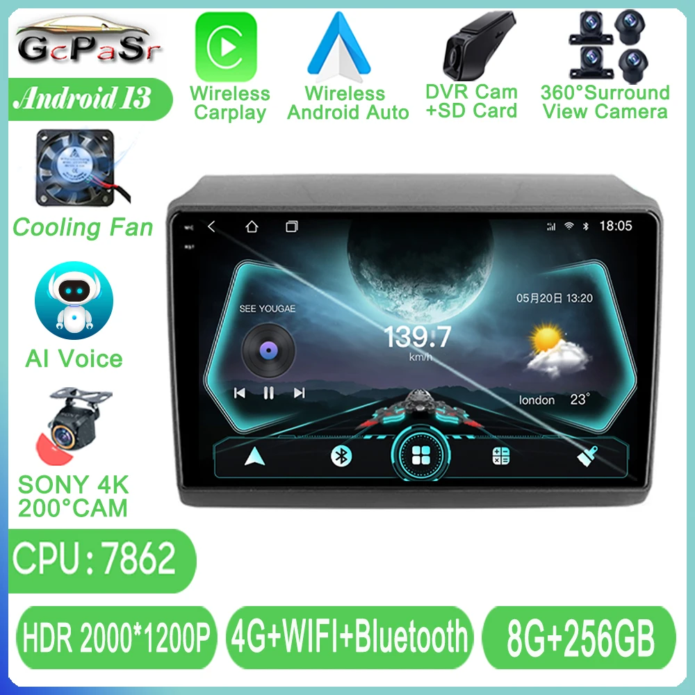 GPS BT Android 13 For Fiat Ducato 3 2011 - 2022 For Peugeot Boxer 2 For Citroen Jumper 2 2011 - 2022 Multimedia Car Radio Player