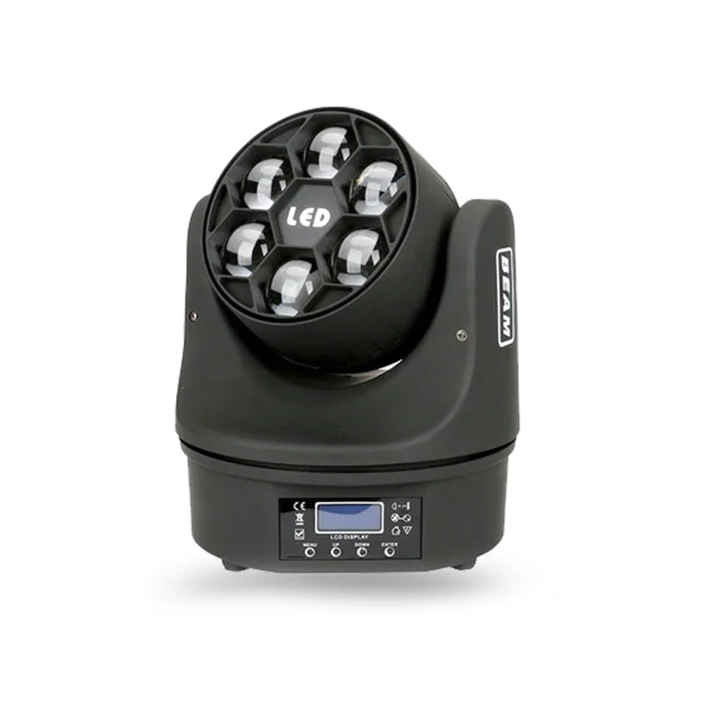 High-quality 6pcs RGBW 4in115W Mini Bee Beam Eye Moving Head Light Wireless DMX512 control DJ Lights