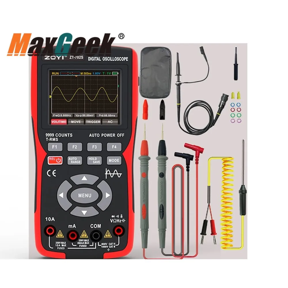 

Maxgeek ZT-702S Handheld Multifunctional Digital Oscillator Multimeter Automobile Repair Instrument with 2.8-inch Color Screen