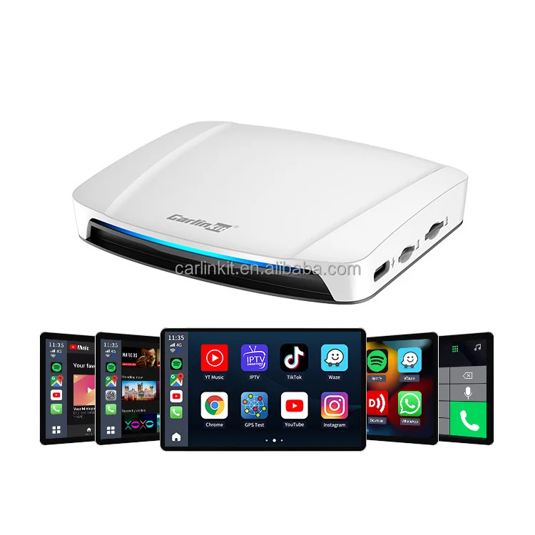 Sale 660 carlinkit Tbox Uhd Converter AiBox Usb Port Wireless Carplay Adaptor 8g ram 128gb Rom Car Tv Box