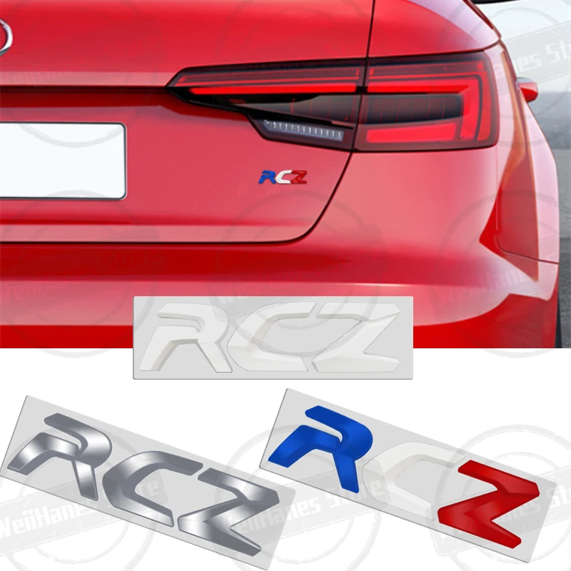 Metall 3d für Peugeot Rcz Abzeichen Französisch Tricolor Brief Logo Auto Heck Kofferraum Karosserie Aufkleber GT Linie Leistung Emblem Zubehör