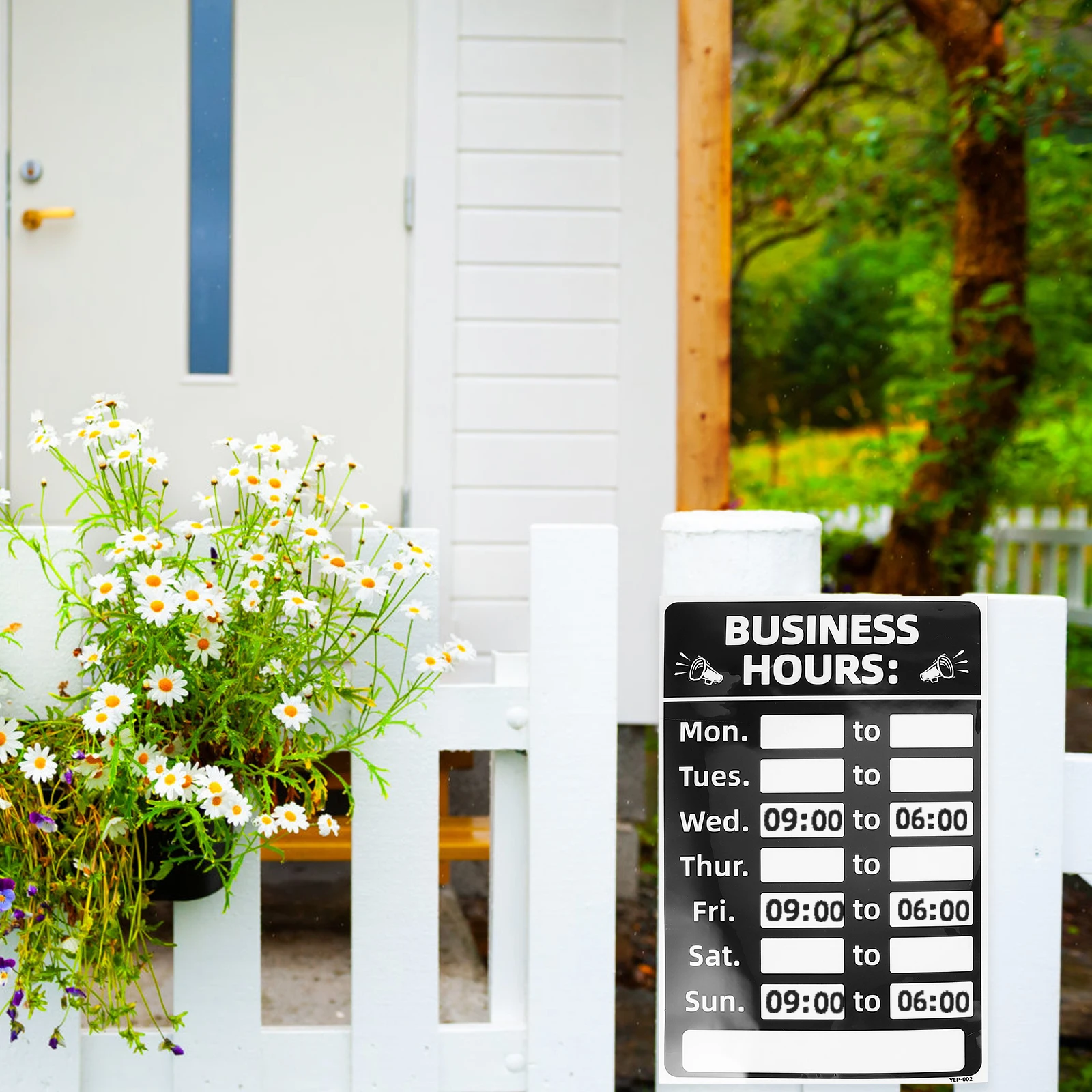 

1 set Business Hours Signage PVC Opening Signs Stickers for Shop Office Window Decal Store Operation Hours Easy to Use Remove