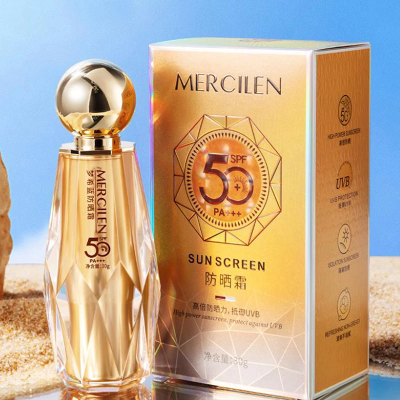 Spf 50+ Sunscreen For Face Whole Body Use Protector Solar UV Resistant Repairing Solar Blocker Facial Sunscreen