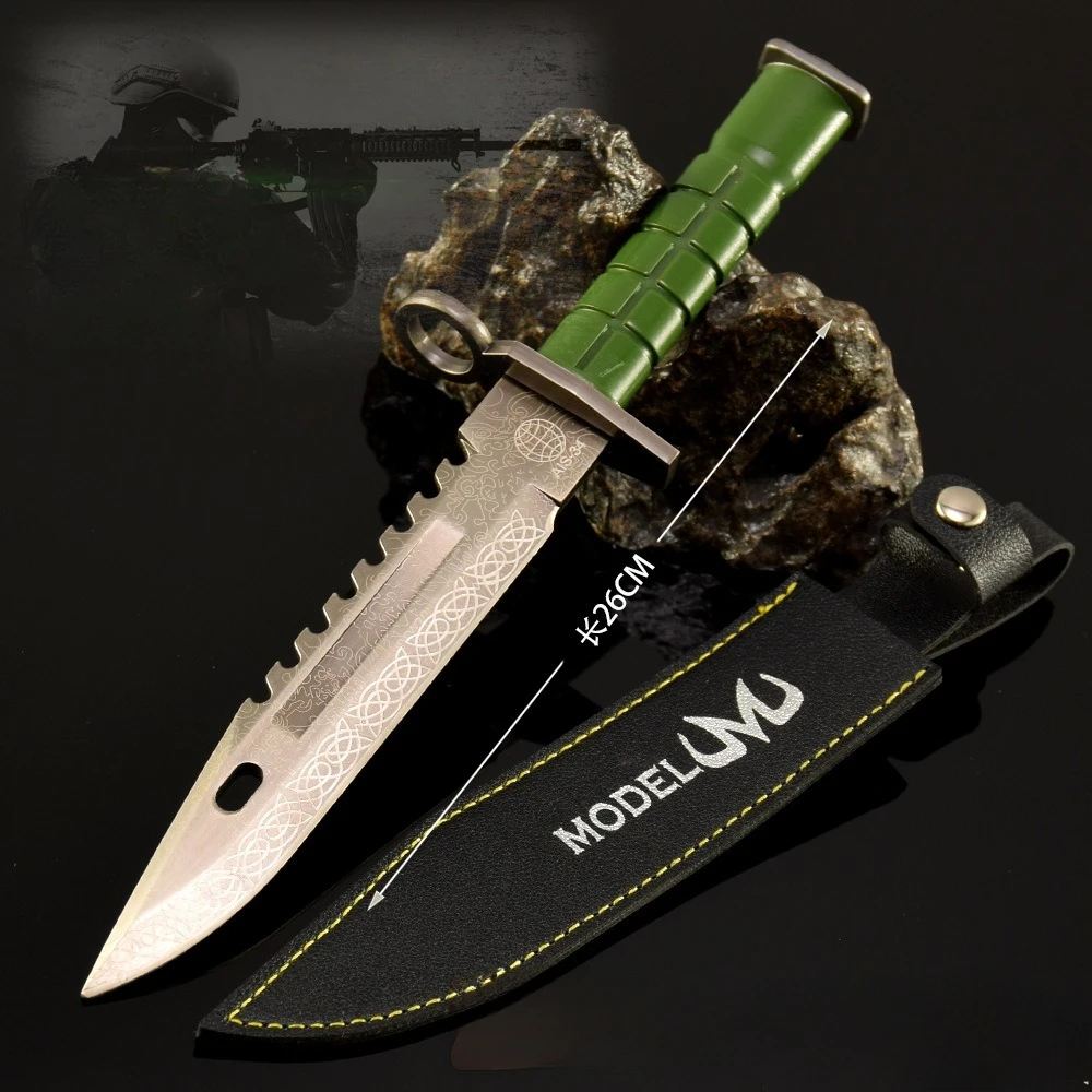26cm Go Game M9 Legend Knife Metal Melee Weapon Model Game Peripheral Samurai Sword Kanata Cospaly Prop Accessories Toys Gift