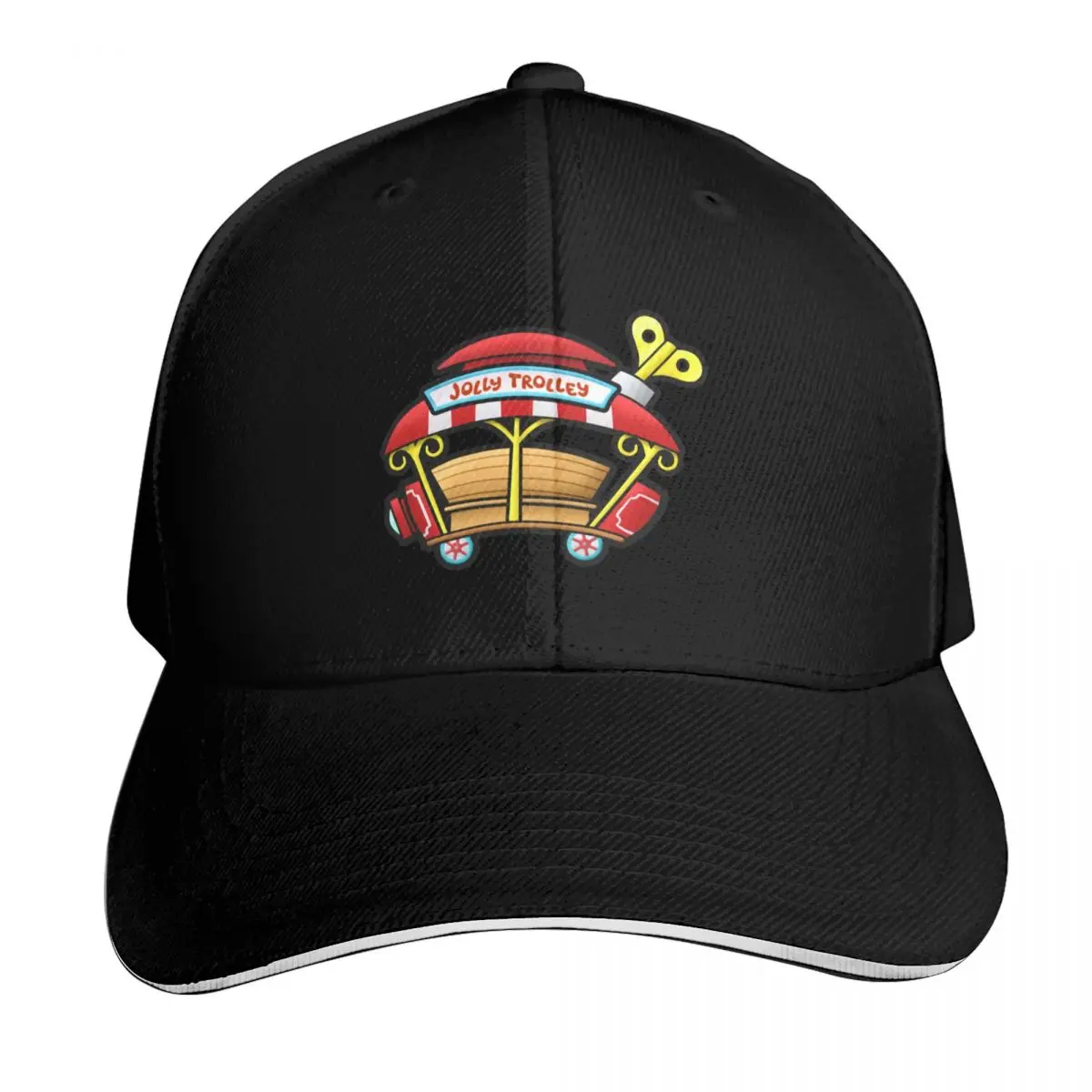 Toontown Jolly Trolley Baseball Cap Curved Brim Classic Fit Low Profile Unstructured Unisex for Men Women