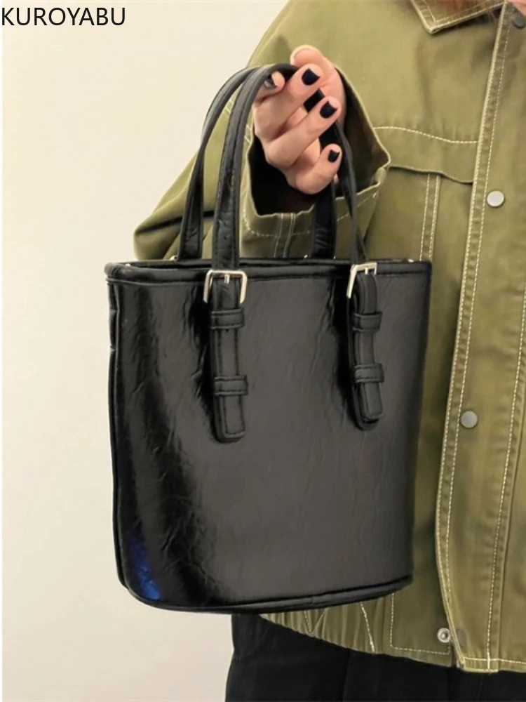

New Arrive Bucket Bag for Women Trend Solid Color Pu Leather Female Crossbody Bags Casual Simple Woman Shoulder Handbags Luxury