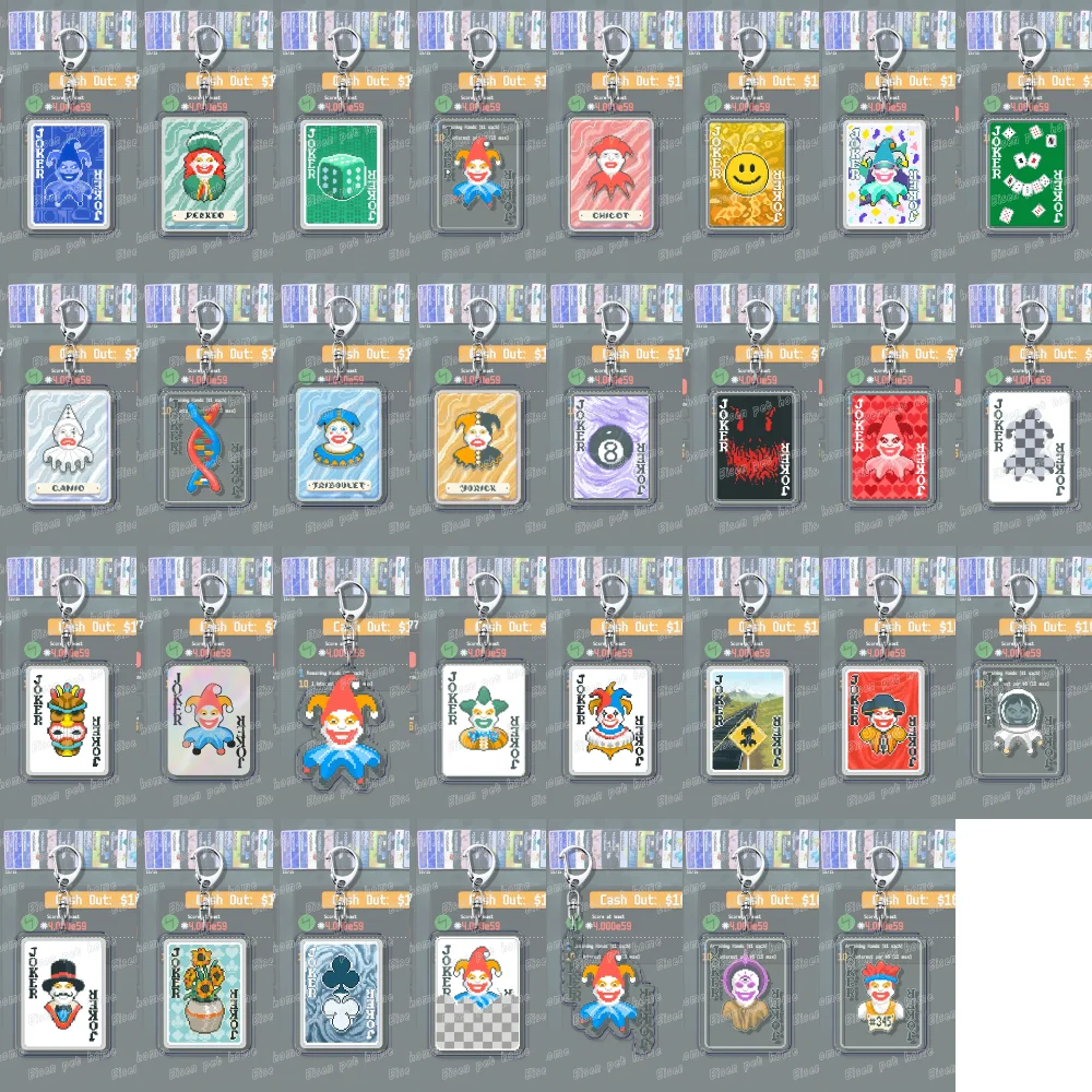 Video Game Balatro Keychains for Accessories Bag Poker Game Keyrings Jewelry Friends Rebirth Gaming Gifts