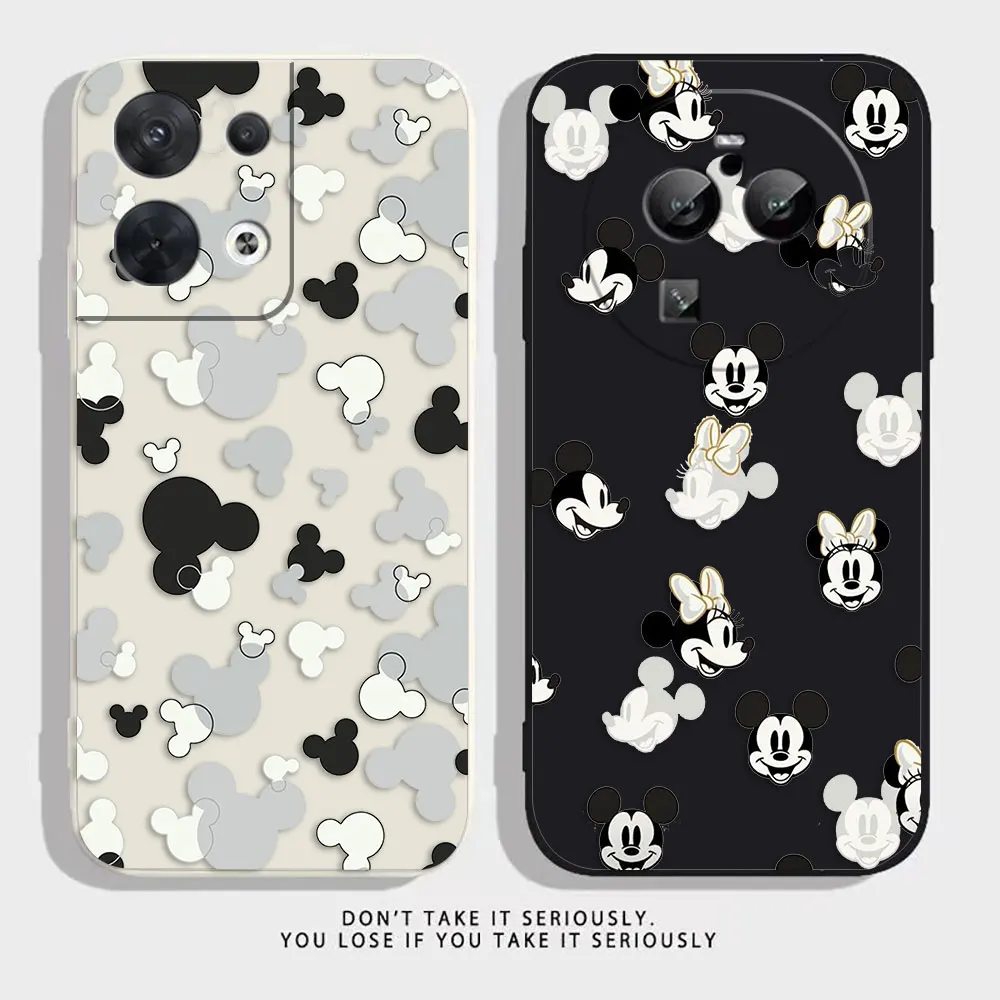 Stick Figure Mickey Minnie Mouse Phone Case For OPPO FIND X5 X3 X2 RENO ACE Z REALME C20 C21 C33 C35 C53 C55 X50 X 5G PRO Case