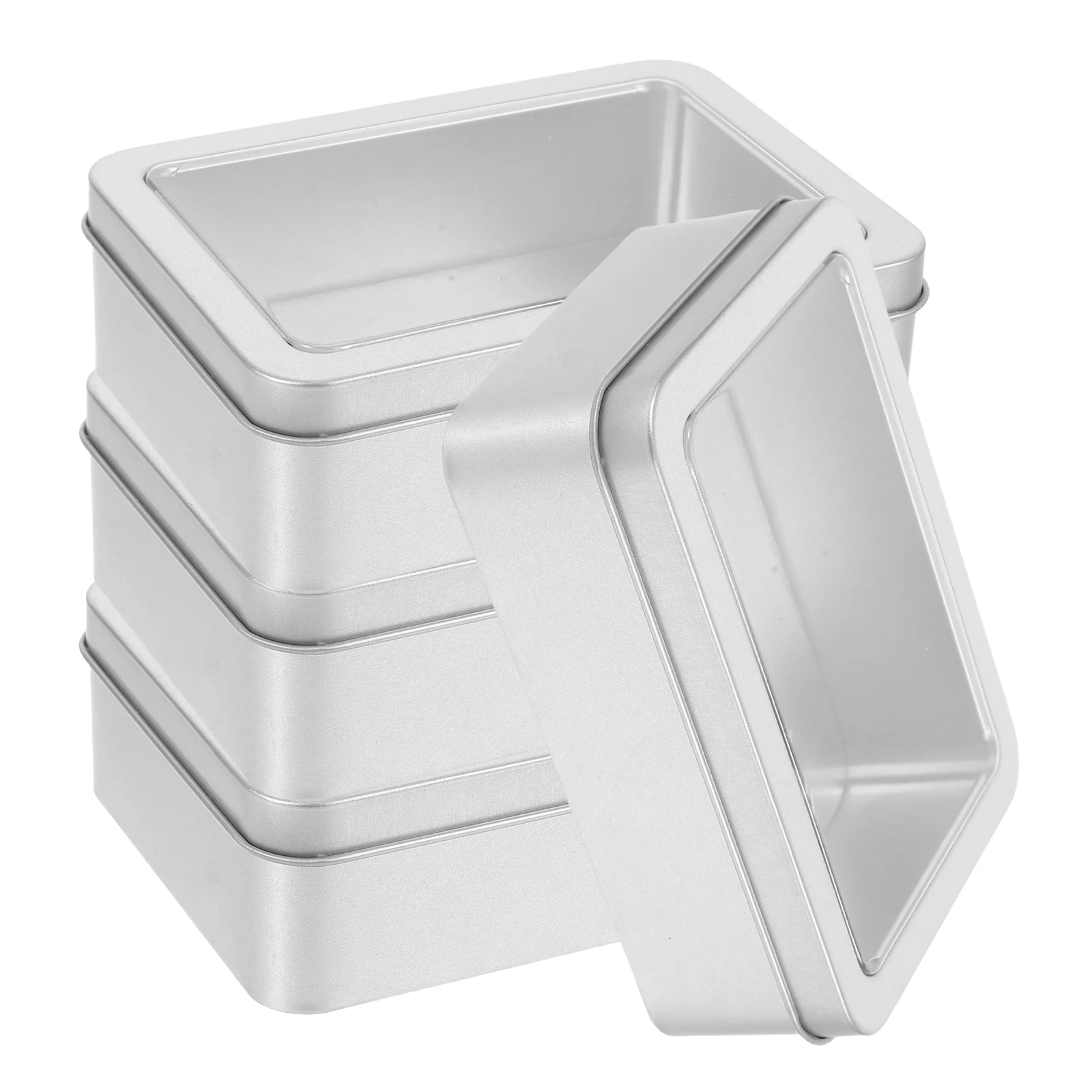 

Tinplate Box Metal Tins with Lids Cookie Small Container Boxes Holiday Rectangular Decorative Containers