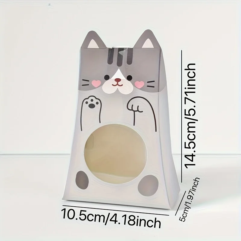 Niedliche Katzenförmige Papier-Geschenkboxen, Langlebiges Fenster-Hohldesign, für Feiertagspartys, Geburtstage, Schulveranstaltungen, Robuste Konstruktion. – Detail 13