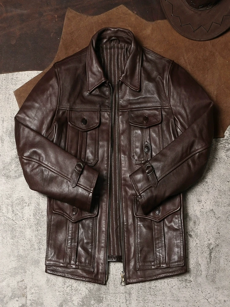 

DSH898 Asian Slim Size Super Top Quality Genuine Japan Horse Leather Classic Durable Horsehide Stylish G9 Jacket