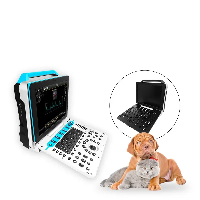 15 Inch Pet Hospital Laptop Doppler B-Ultrasound Scanner Canine PW Sonar Machine Dog Cat Testing Machine