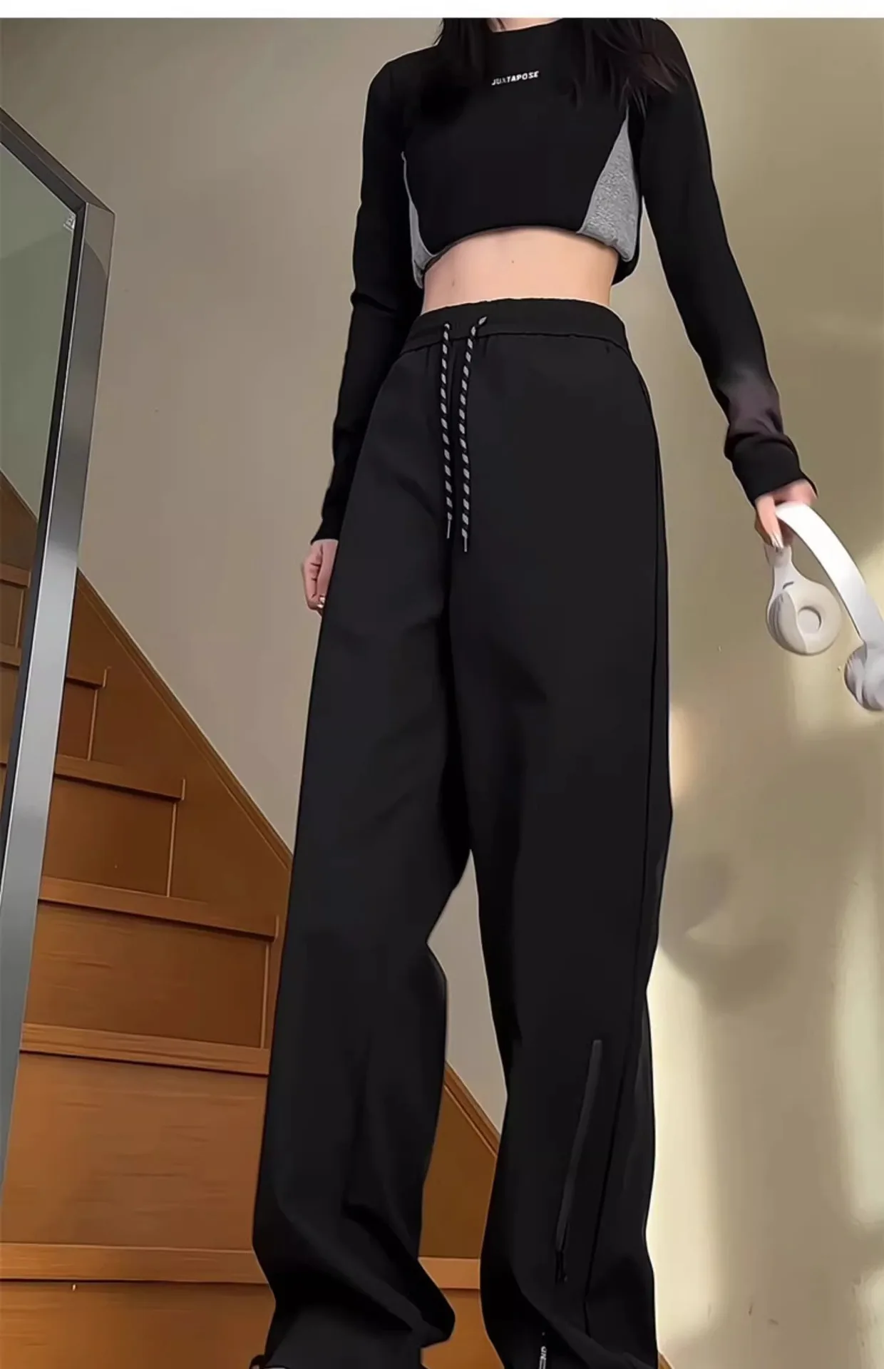 

Y2K Techwear Брюки Женские Водонепроницаемые Брюки-карго Широкие Брюки Свободного Покроя Тактическая Уличная Одежда Уличная Ветрозащитная Спецодежда