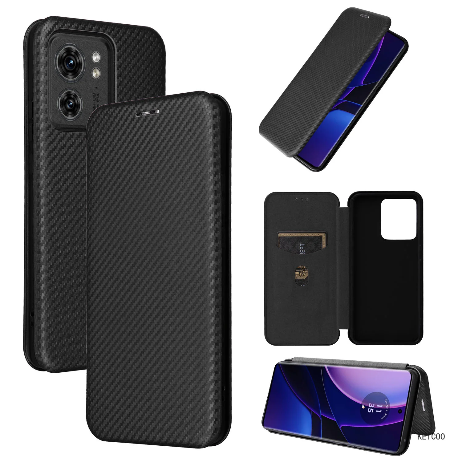 Magnetic Flip Cover Leather Case For Motorola Moto Edge 40 Pro Edge40 X40 Pro XT2303-2 Ring Bracket Anti-fall Protective Shell