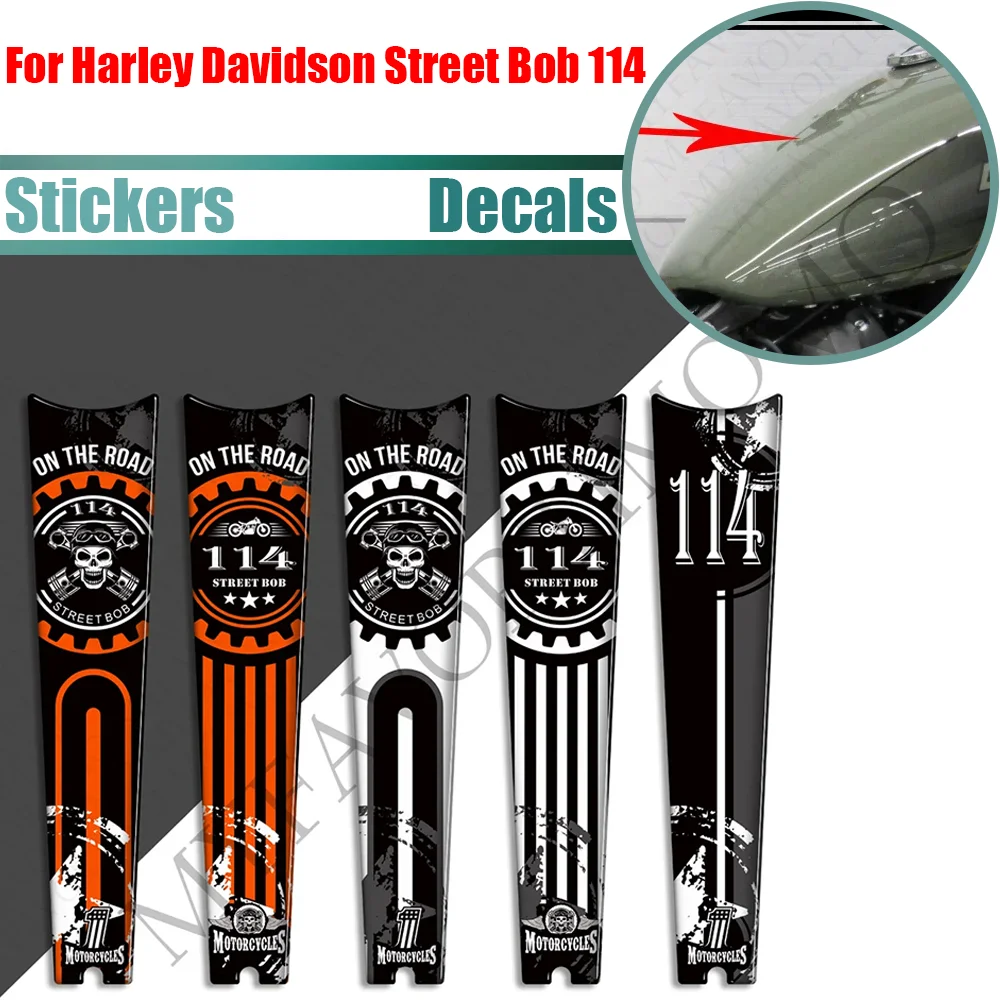 

For Harley Davidson Street Bob 114 Motorcycle Fuel Tank Pad Sticker Epoxy Resin Decals Moto Tank Pad Decal