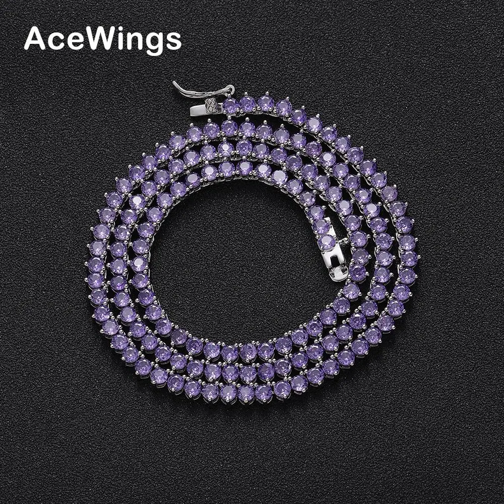 Collar de circonita púrpura para mujer, accesorio de joyería de moda, regalo BC105