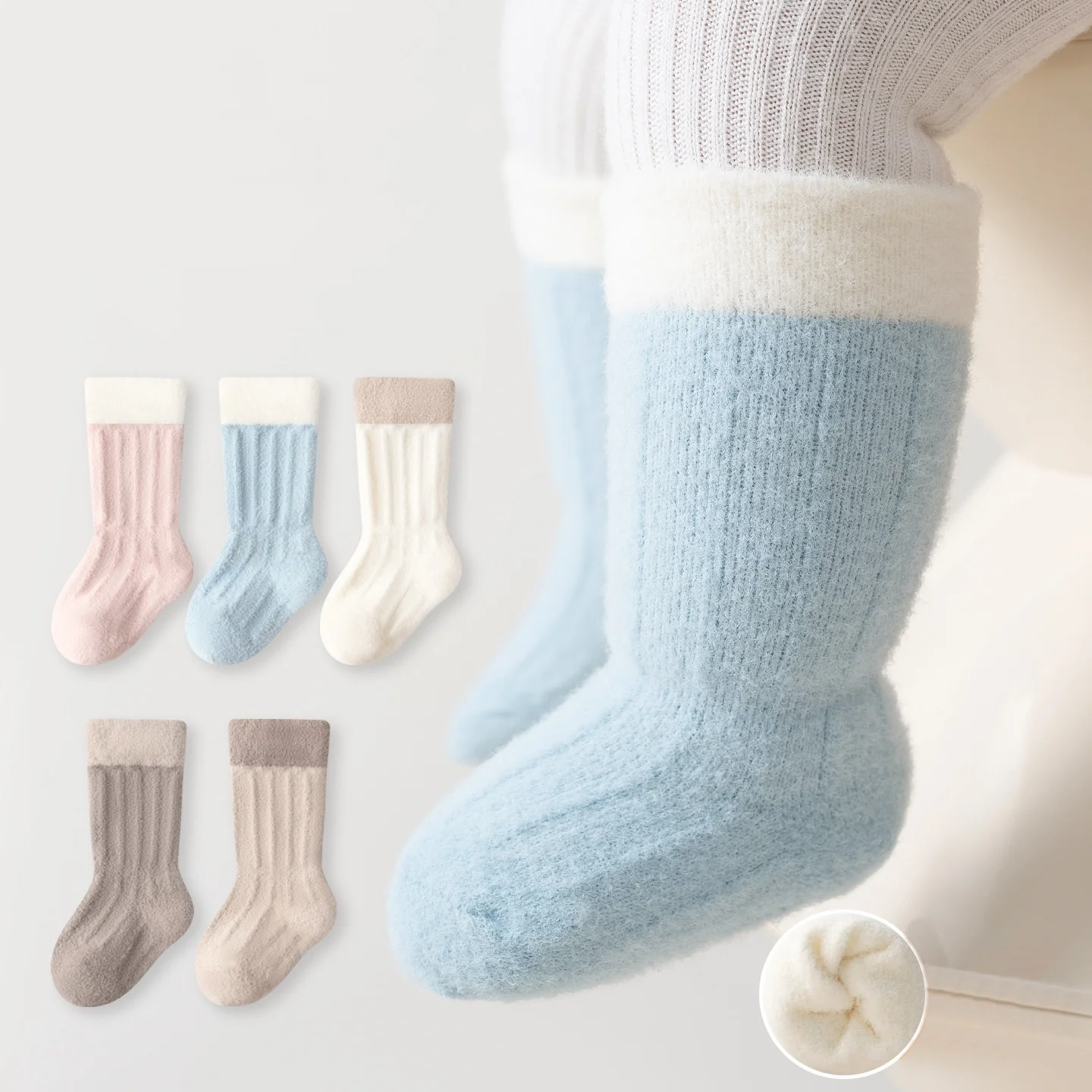 الوليد الطفل الجوارب للفتيات الفتيان الشتاء سميكة الدافئة الرضع طفل الطابق المنزل جورب الأطفال في الهواء الطلق الدفء الاطفال الجوارب #1
