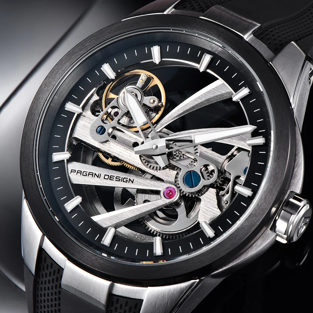 Nieuwe PAGANI DESIGN Holle Her - Skeleton Automatic Watch Luxury Tourbillon recensie en prijs