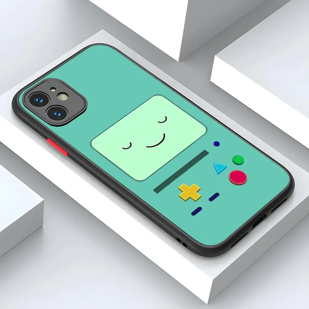 Adventure Time Cute Beemo BMO Jake Finn Phone Case Matte Transparent Back For IPhone 15 14 13 12 11 Pro Max X XR XS 8 SE Mini Pl