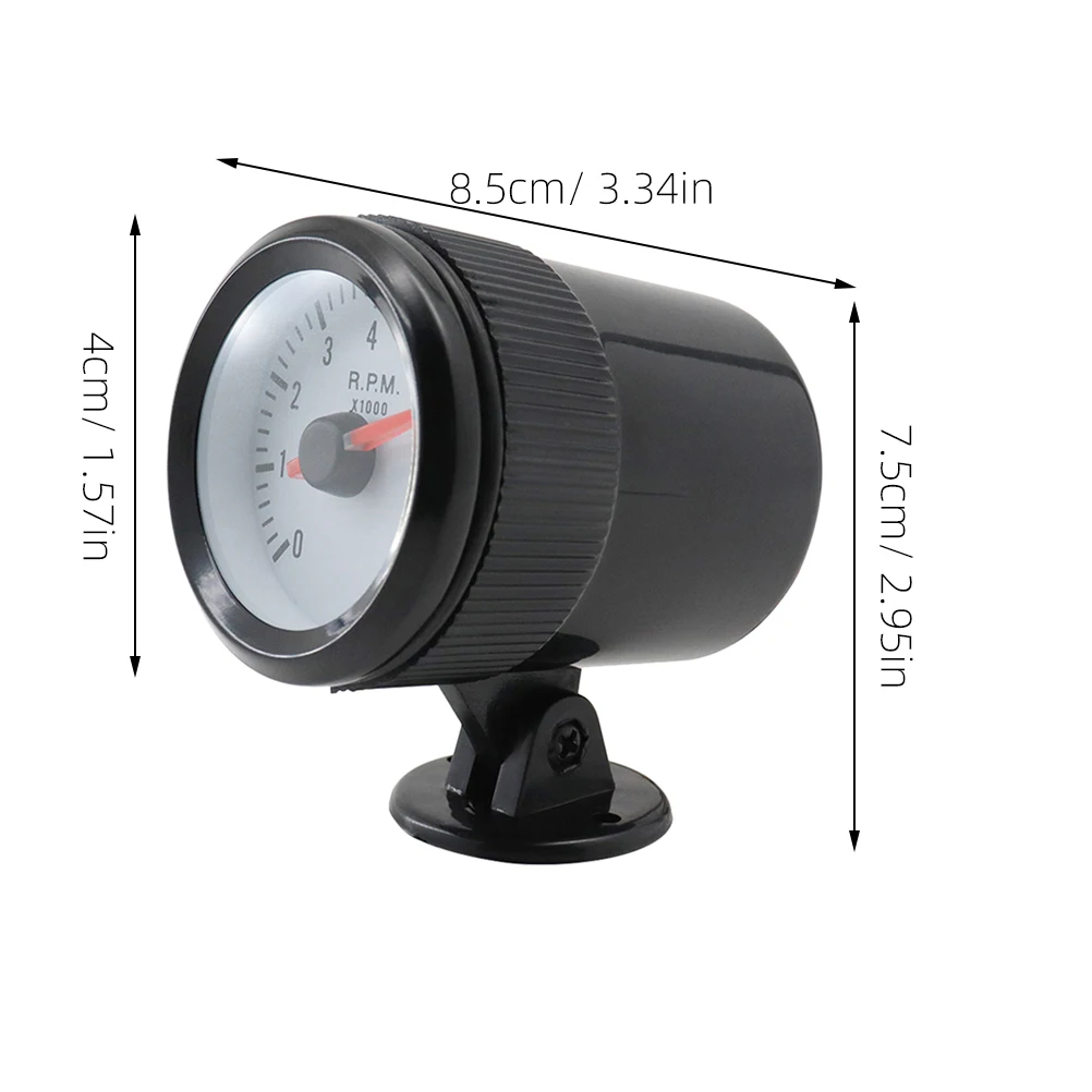 

2 Inch 52mm Blue Light Black Ring Car Tachometer 0 8000 for 1 8 Cylinder Automotive Gauge Modified Speedometer Car Speed