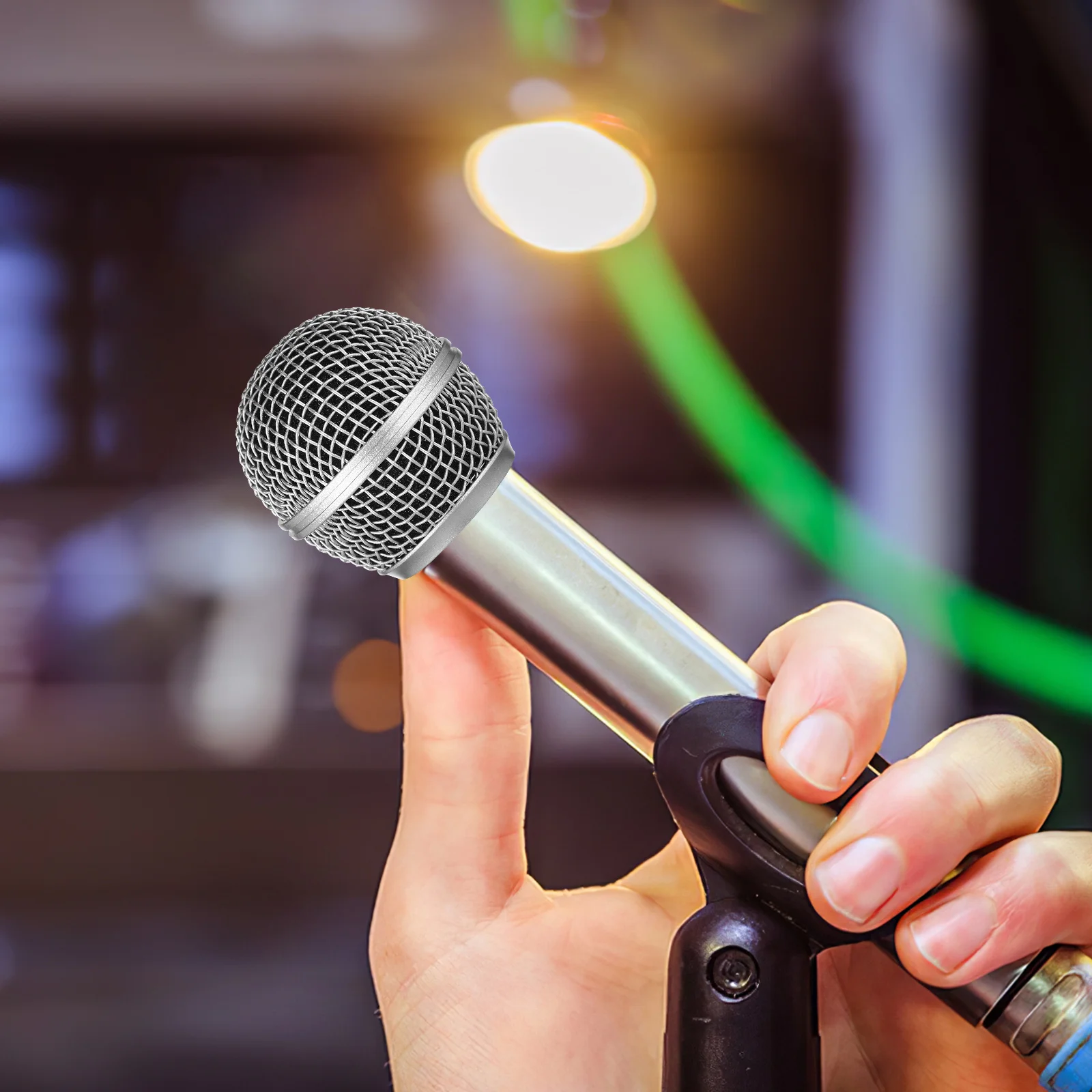 

2Pcs Metal Microphone Grille Heads Mesh Cover Silver Durable Acoustic Easy Installation Precise Fit Accessories